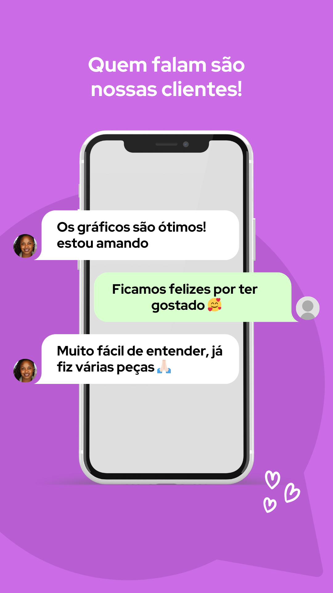 Story instagram testemunho cliente minimalista rosa e roxo-2